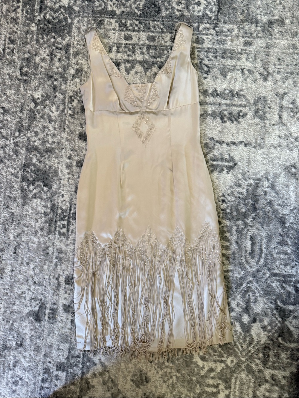 White House Black Market Champagne Fringe Slip
